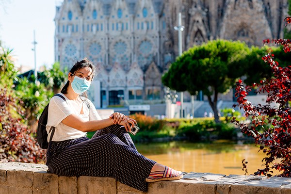 Turista en la Sagrada Familia, Barcelona